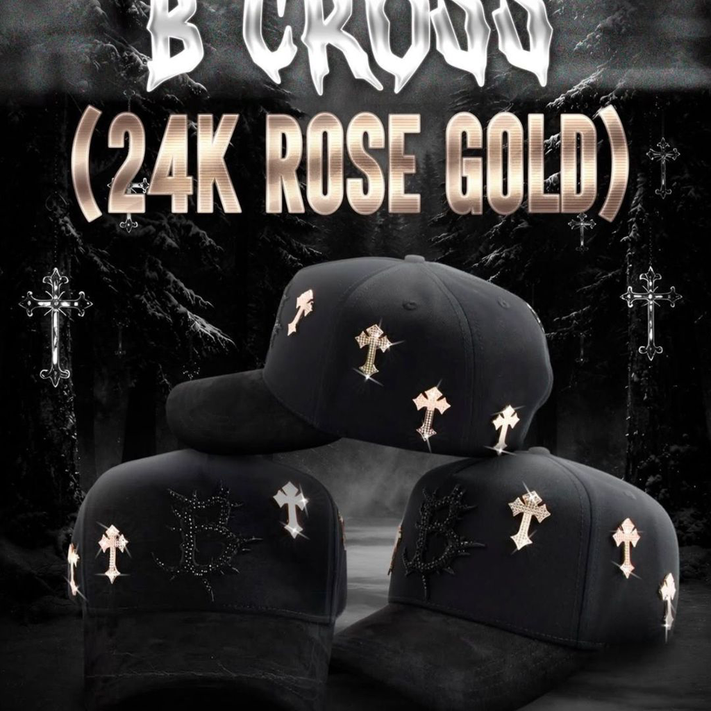 B Cross 24K Rose Gold  Barbas Hats