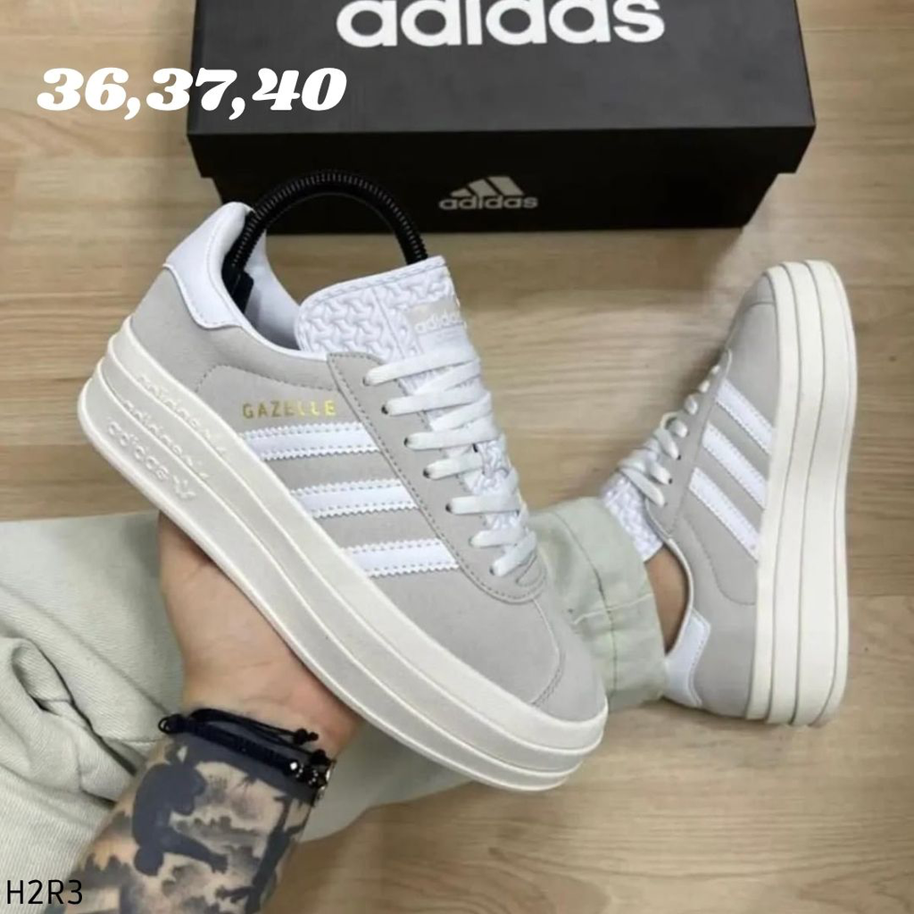 AD GAZELLE PLATAFORMA GRIS OSCURO