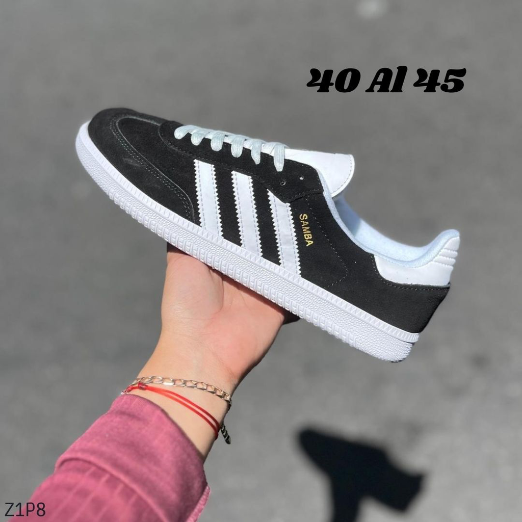 AD SAMBA GAMUZA NEGRO BLANCO